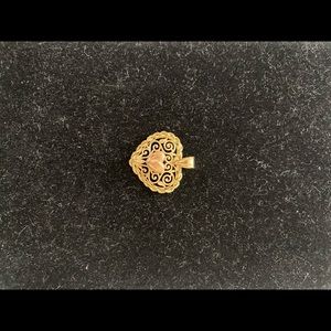 14k rose and yellow gold heart pendant.